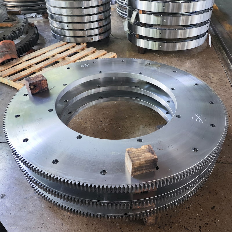 Slewing ring gear for machine